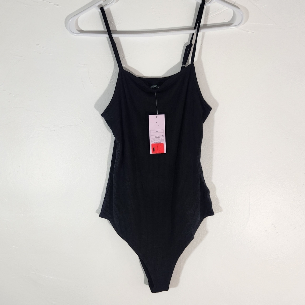 Wild fable bodysuit black New With tags womens size Medium adjustable straps